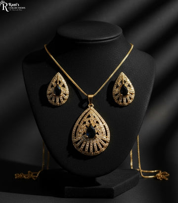 Royal teardrop pave jewelry set