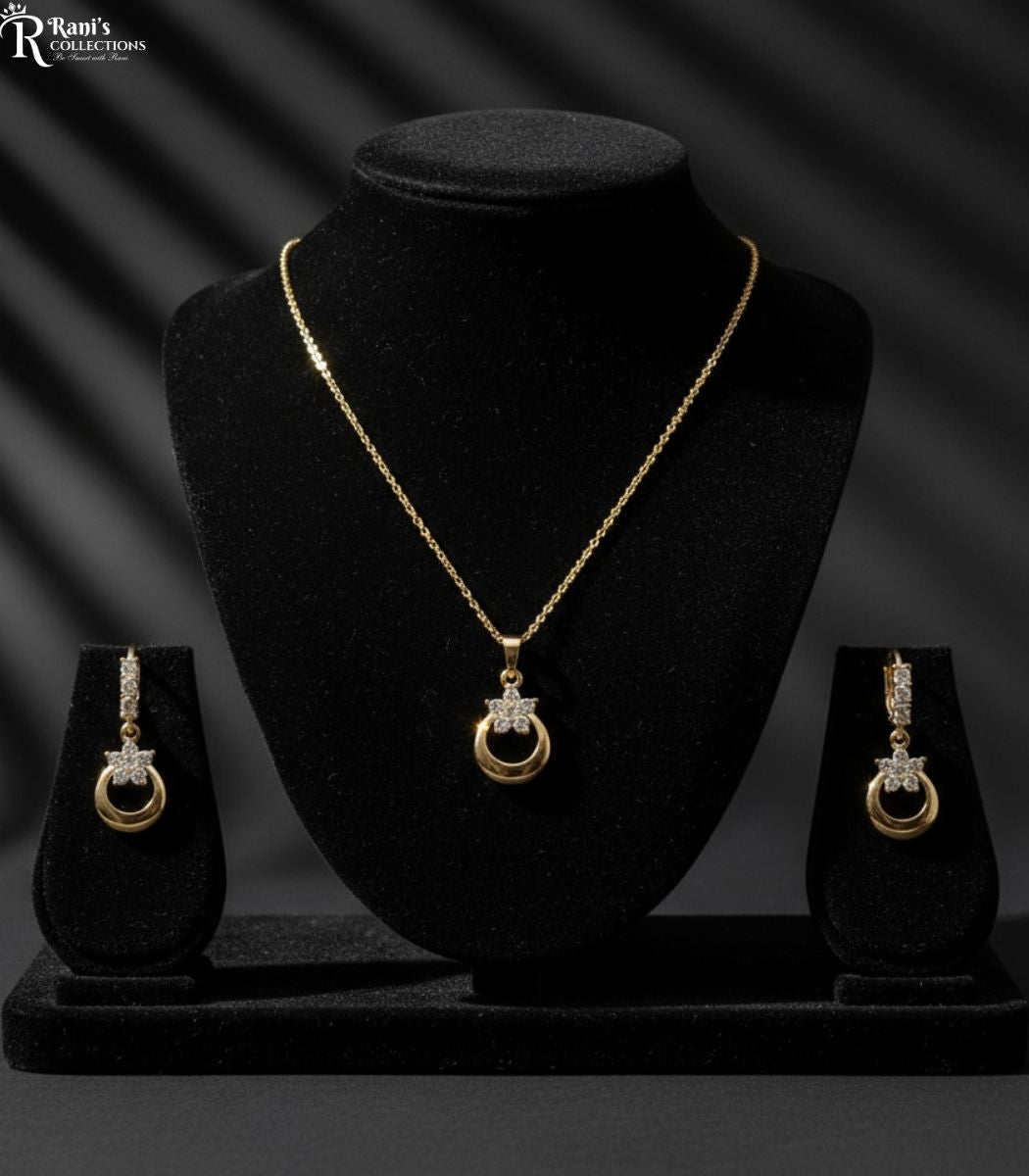 Crescent Drop Necklace Set