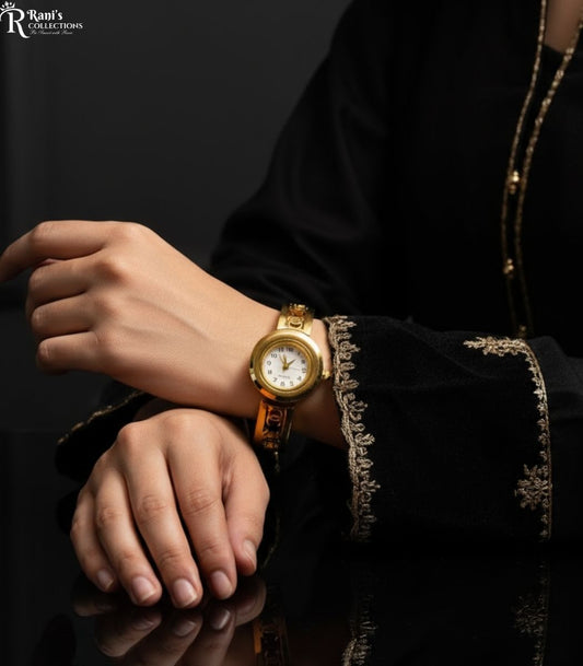 Cufflet gold-plated watch